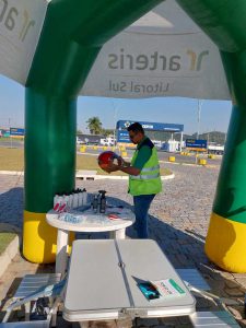 Higienização do Capacete.