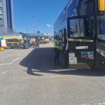 Motorista do ônibus orientado