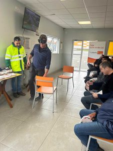 Momento do Uso do Óculos Simulador.