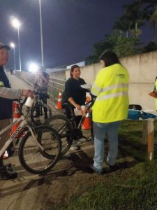 Usuários devidamente orientados sobre trafegar, se exercitar por locais adequados e o uso de EPIs