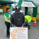 Usuário devidamente orientado sobre trafegar, se exercitar por locais adequados e o uso do capacete.