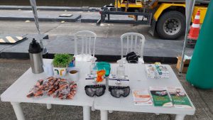 Materiais utilizados durante a ação