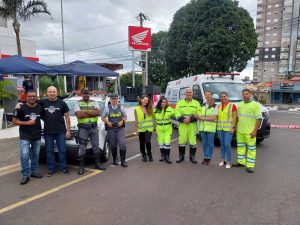 Equipe Arteris ViaPaulista, PMRV, Resgate, Núcleo Engenharia e Honda Moto Zema em Franca