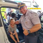 Os alunos também conheceram a viatura da PMRV e aquela paradinha para foto