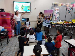 Equipe de Meio Ambiente - Núcleo Engenharia apresentou de forma lúdica dicas para economizar água