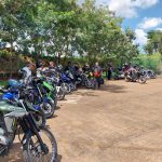 Motociclistas do Motoclube Águias de Cristo na ViaPaulista em Ribeirão Preto