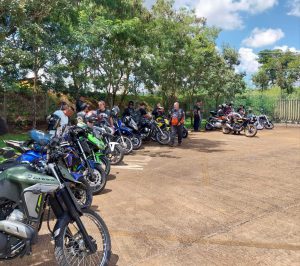 Motociclistas do Motoclube Águias de Cristo na ViaPaulista em Ribeirão Preto
