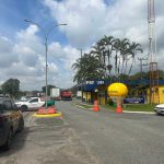 Local da campanha. Aguardando os motorista para serem orientados.