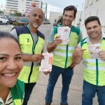 Equipe Arteris e Material usado durante a ação
