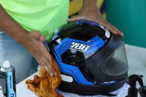 Higienização de capacete