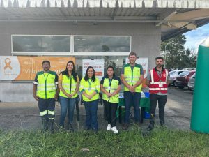 Equipe pronta para atendimento a nossa ação.