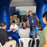 realização de exames básicos de saúde, atividade com teste de percepção no reflexo na Caixa de Espelho