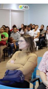 Colaboradores da Casa do Vovô e convidados, participaram da palestra Viva Seguro