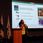 Analista de Projetos Educacionais e Segurança no Trânsito Munique Quadros durante a Palestra