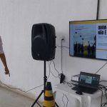 Membro da Equipe Arteris durante a conscientização