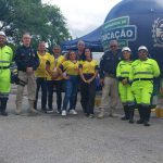 Equipe e parceiros na ação