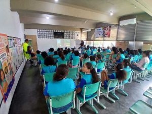 Alunos presentes durante a visita externa