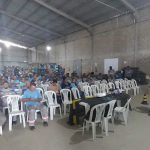 Colaboradores da empresa durante a palestra