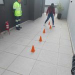 Utilização dos óculos que simulam a sensação de sonolência e embriaguez.